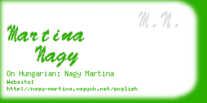 martina nagy business card